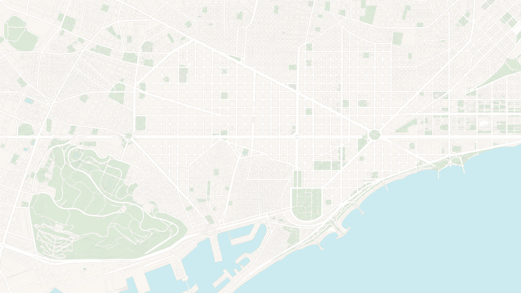 Mapa de Barcelona durant una cerca de restaurants