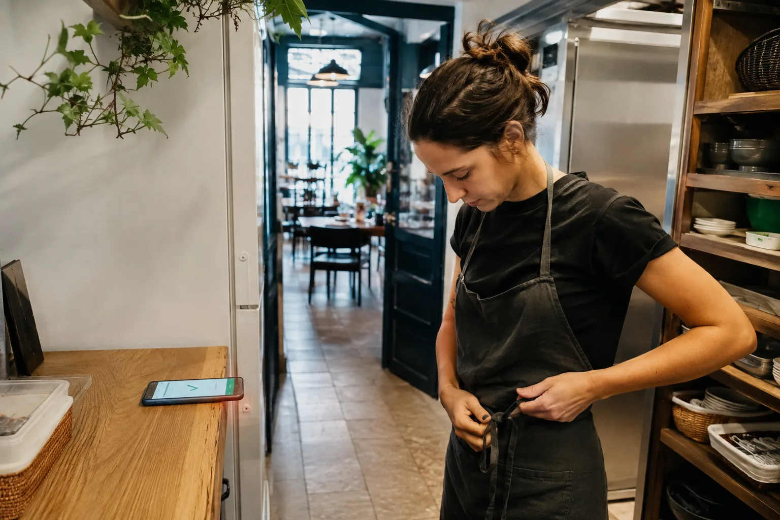 Cocinero trabajando con fuego en la cocina de un restaurante