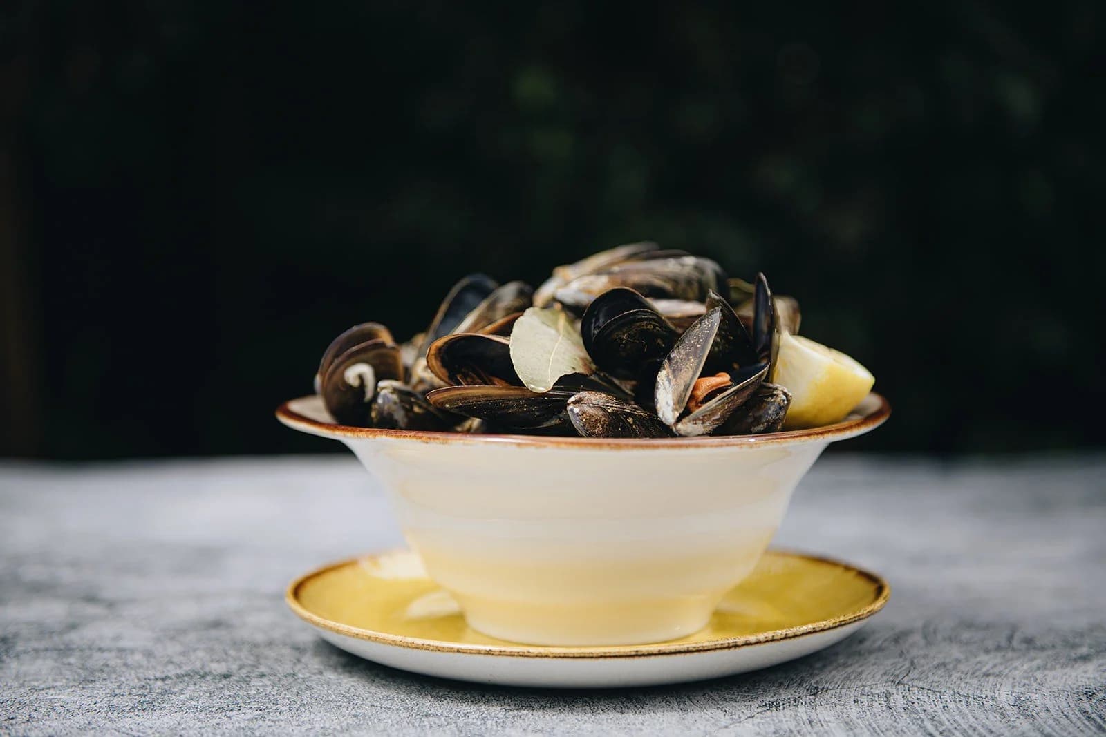 Mejillones al vapor servidos en Restaurant Ronda Figueres, cocina mediterránea en Girona