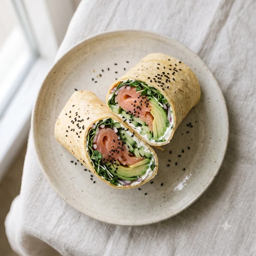 Roll Kai vegano de Tahiti Poke & Co en un plato cerámico, con aguacate y verduras frescas en restaurante de poke en Salou