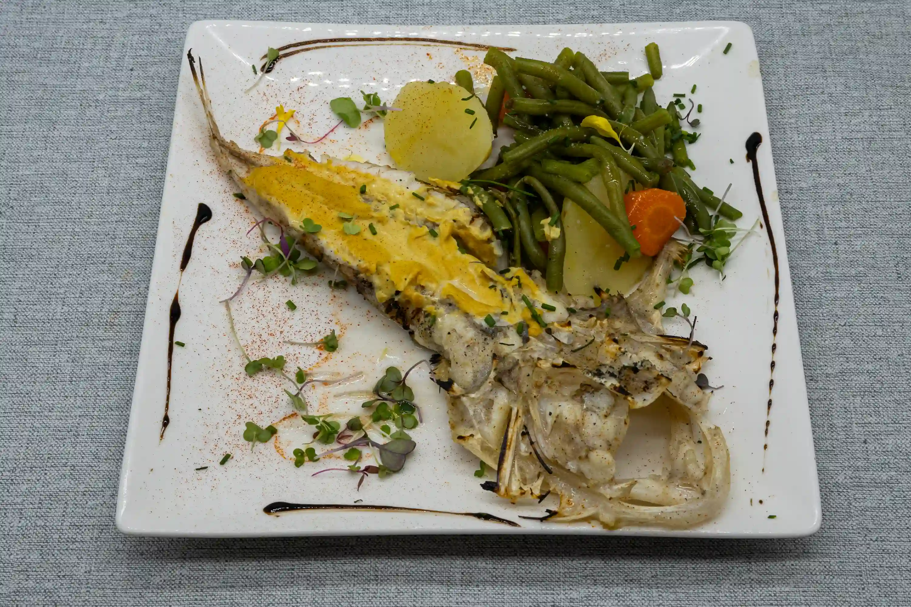 con patata y judia verde