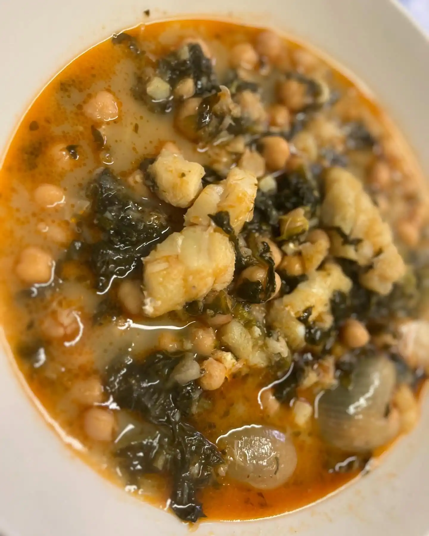 cazuela de garbanzos con bacalao y acelgas menu mediodia figueres restaurante eixample