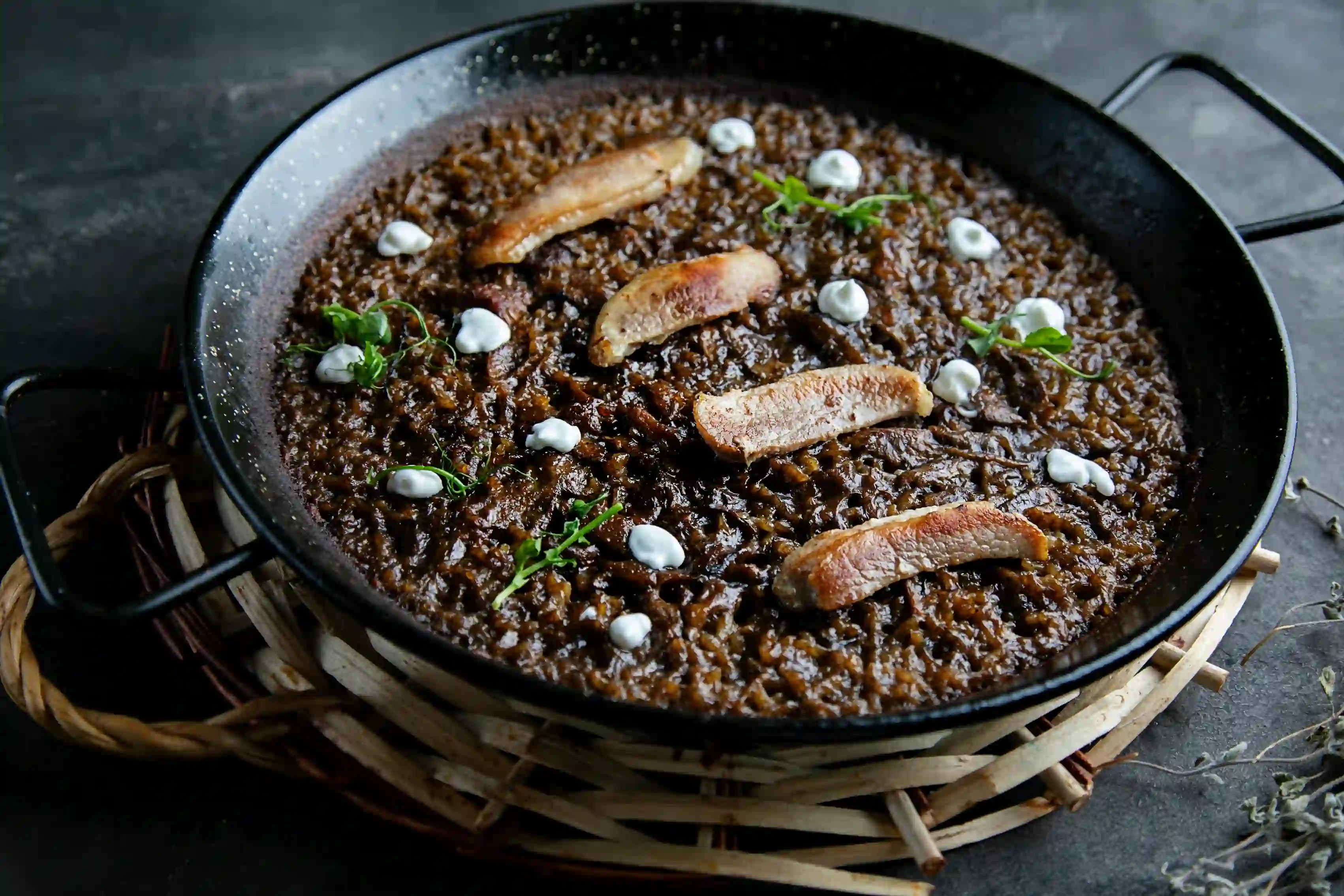 arroz seco de setas con alioli restaurante donde tito menu mediodia poblenou barcelona arroces