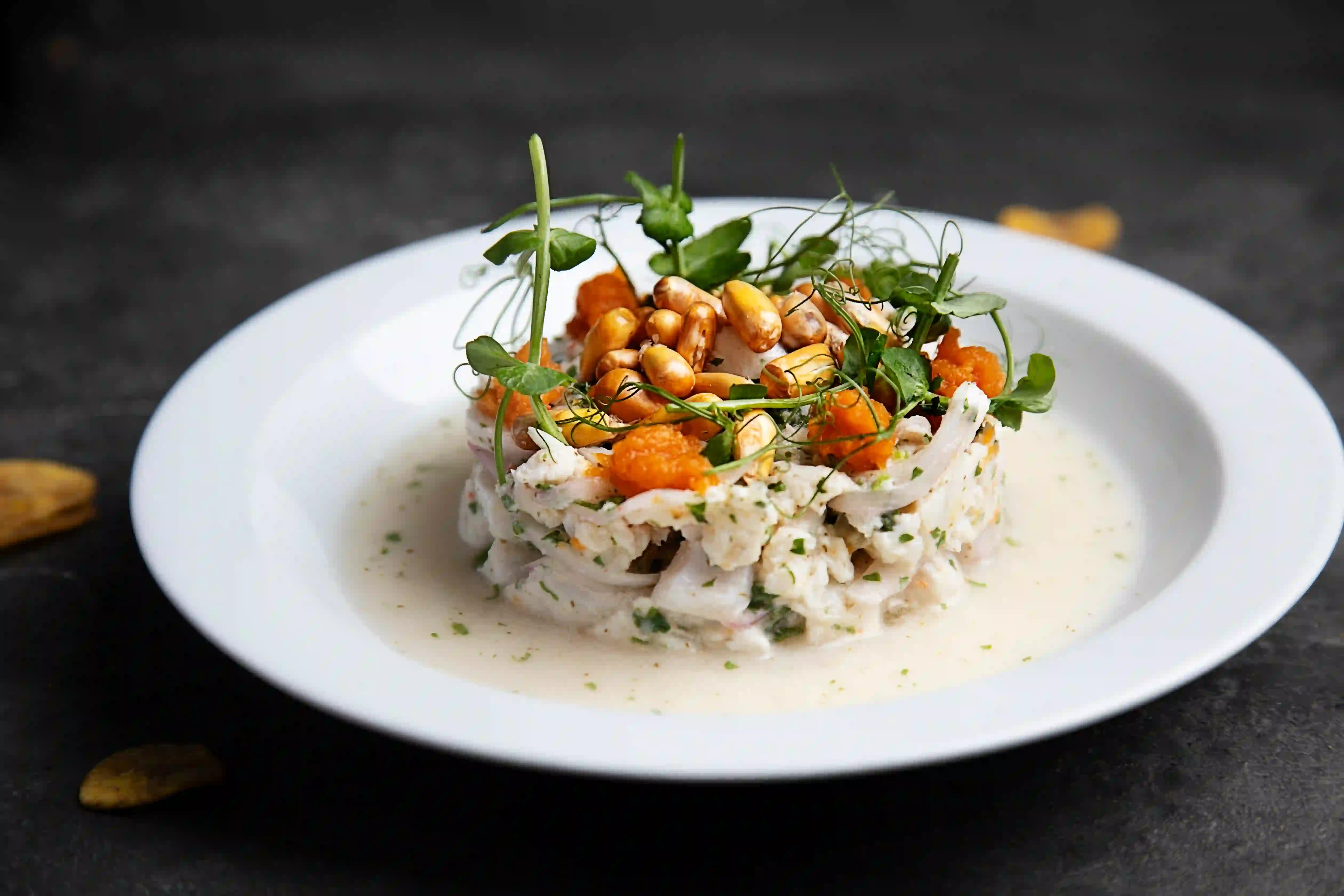 ensaladilla de bacalao con huevo y hierbas restaurante donde tito menu mediodia poblenou barcelona cocina mediterranea